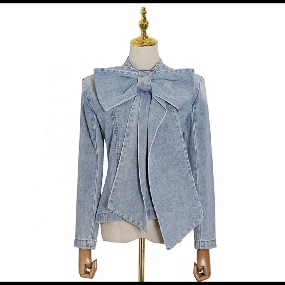 Bow tie Denim Shirt